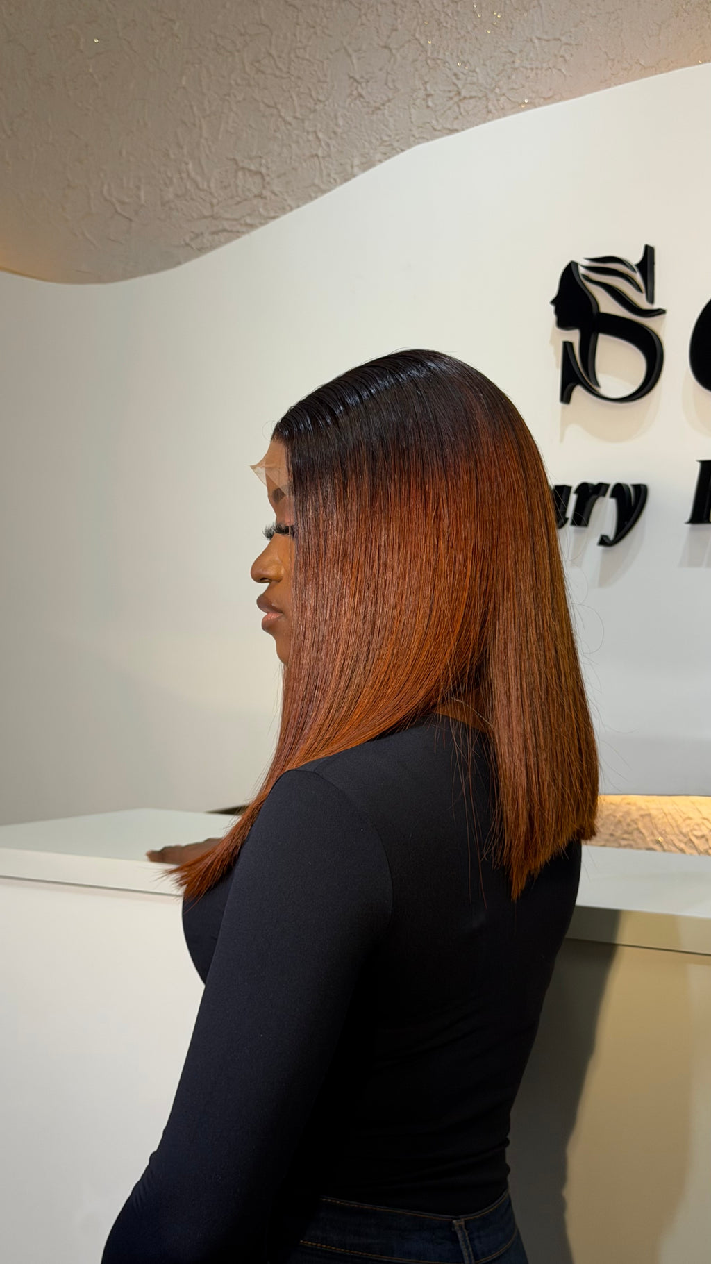 16” | Nelo Long Bob | Burnt Orange | Raw
