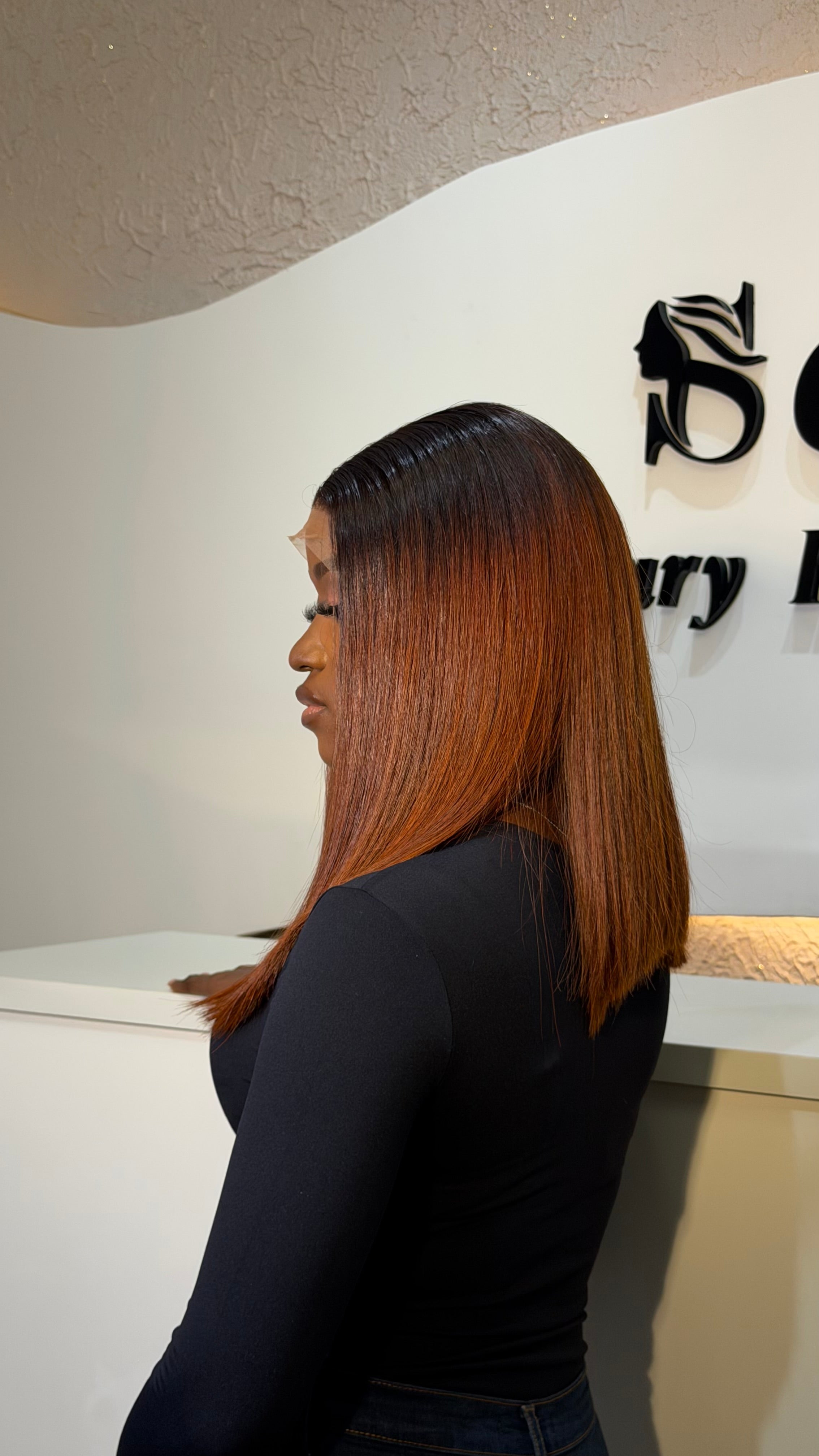16” | Nelo Long Bob | Burnt Orange | Raw