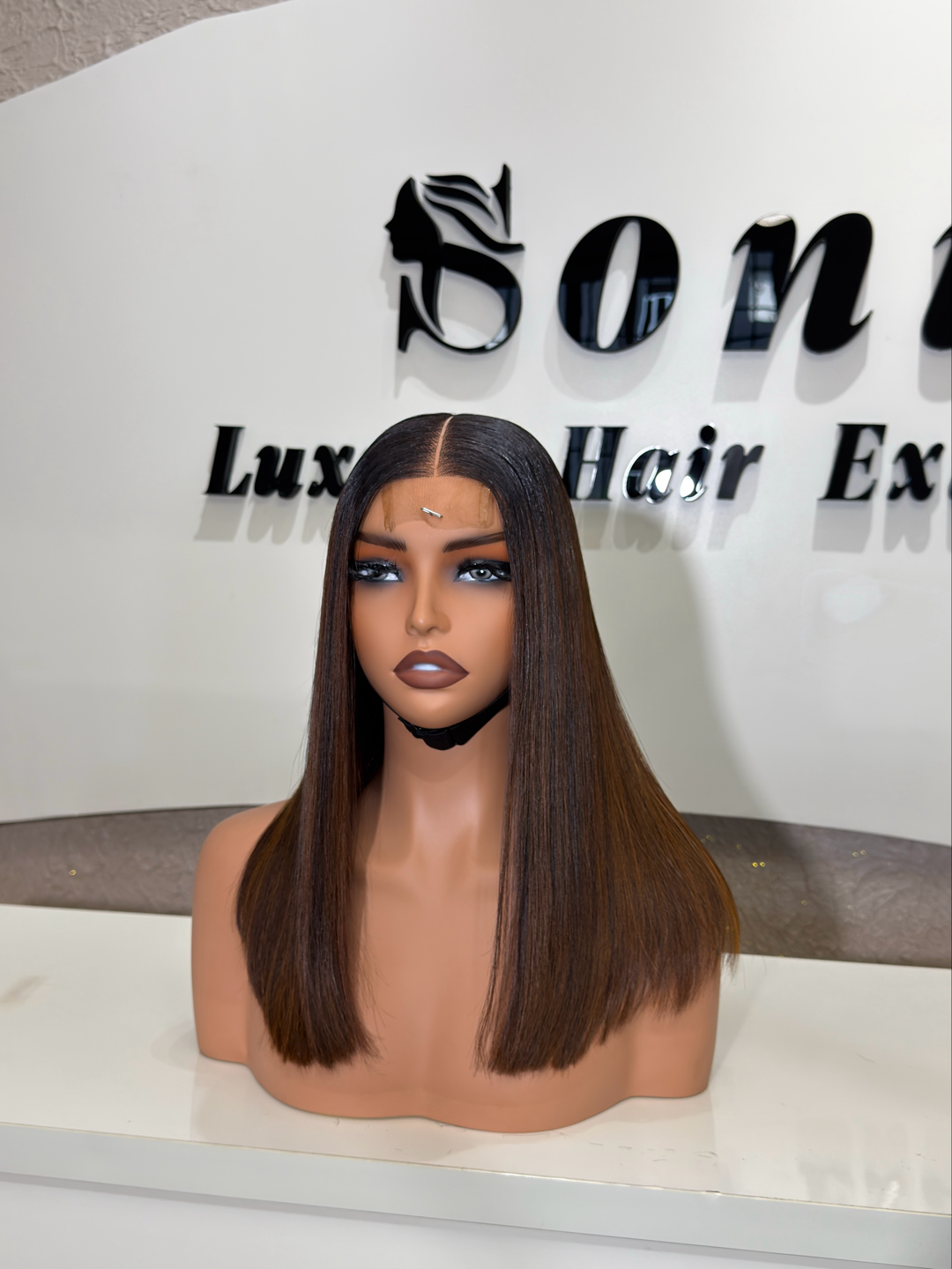 16” | Nelo Bob | Chestnut Brown Ombré | Raw